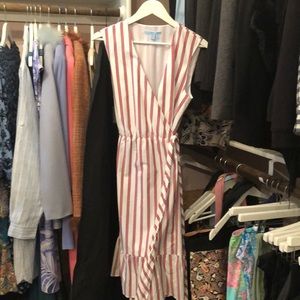 Draper James striped wrap dress